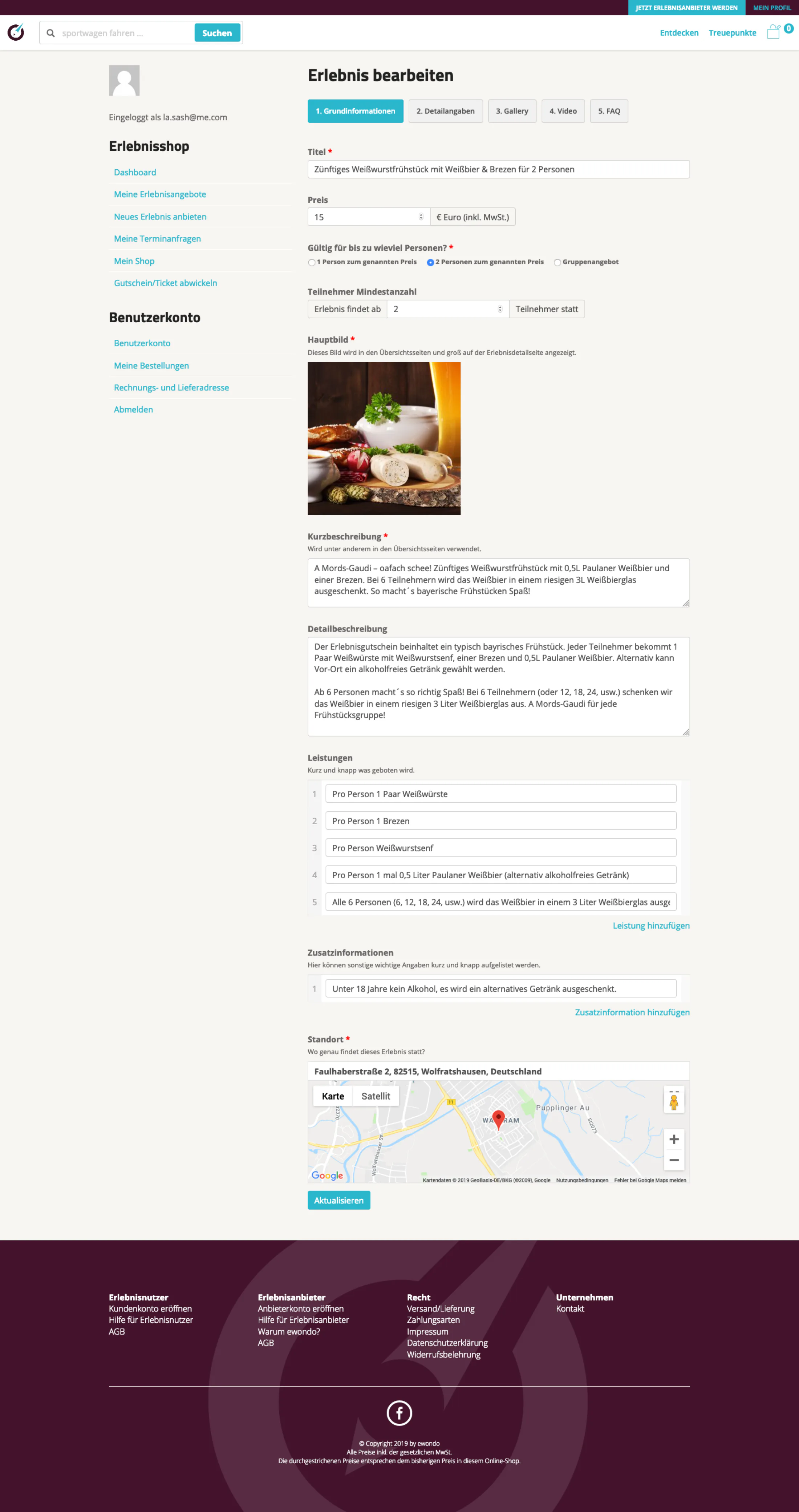 ewondo Backend Custom-Abrechnungssystem