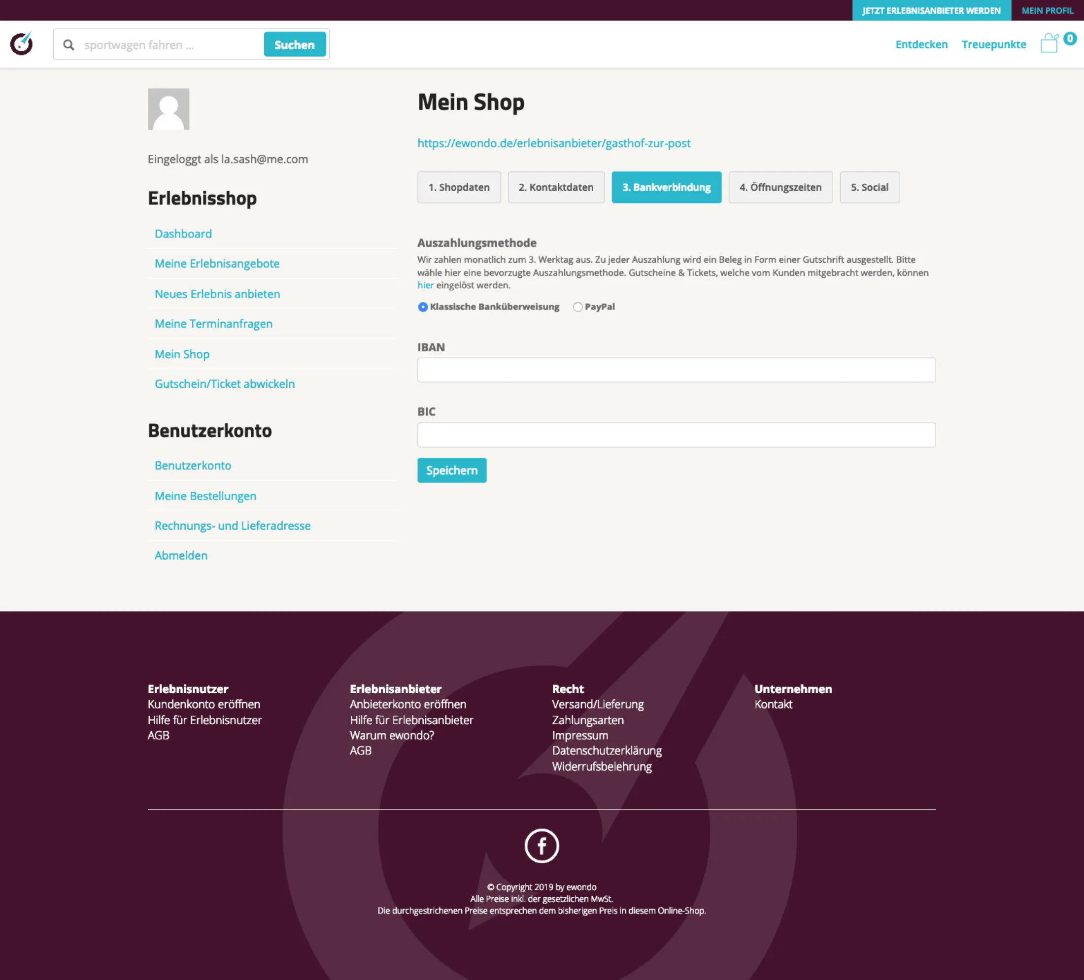 ewondo Backend Custom-Abrechnungssystem
