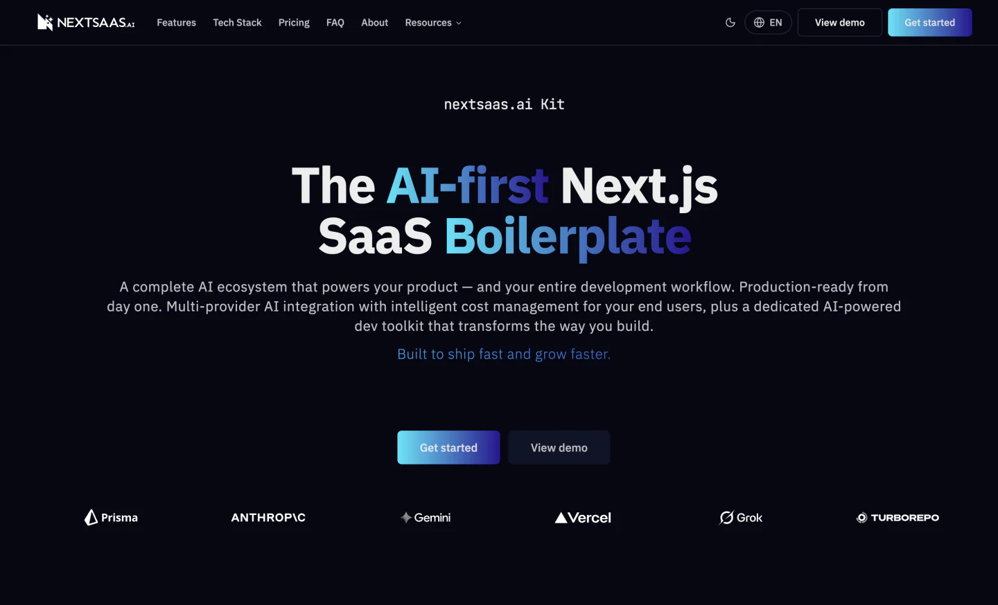 nextsaas.ai Marketing-Website Hero-Section